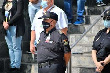 Homenaje a Jesús García Aller, comisario-jefe de la Policía Nacional de Telde (Foto Francisco Javier Santana)
